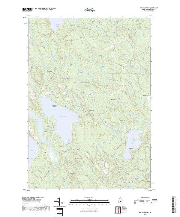 US Topo 7.5-minute map for Molasses Pond ME