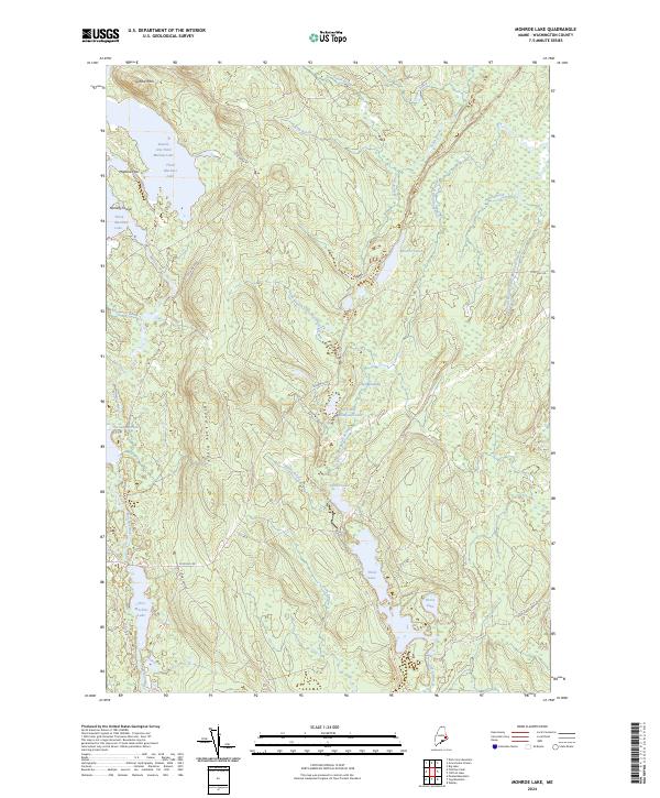 US Topo 7.5-minute map for Monroe Lake ME