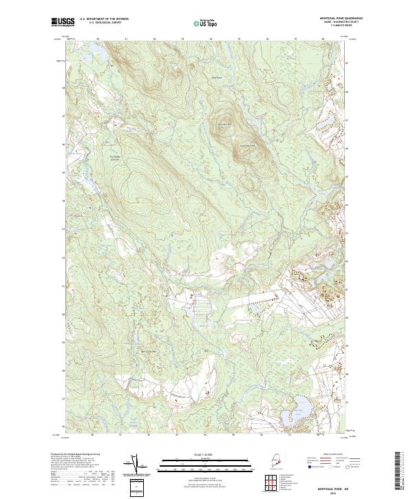 US Topo 7.5-minute map for Montegail Pond ME