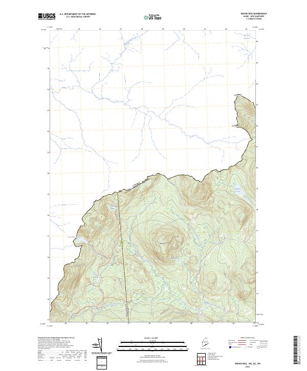 US Topo 7.5-minute map for Moose Bog MEQCNH