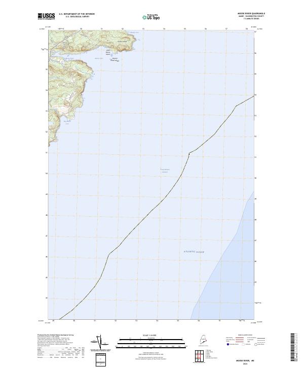 US Topo 7.5-minute map for Moose River ME