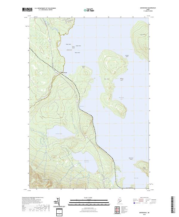 US Topo 7.5-minute map for Moosehead ME