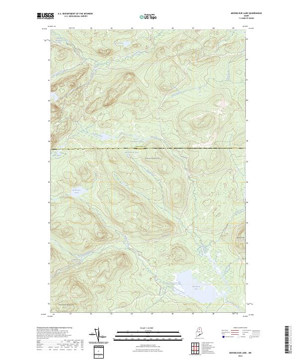 US Topo 7.5-minute map for Mooseleuk Lake ME