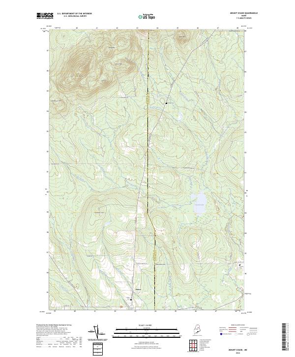 US Topo 7.5-minute map for Mount Chase ME