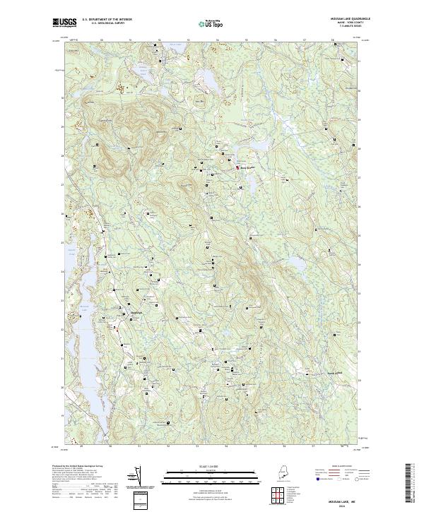 US Topo 7.5-minute map for Mousam Lake ME