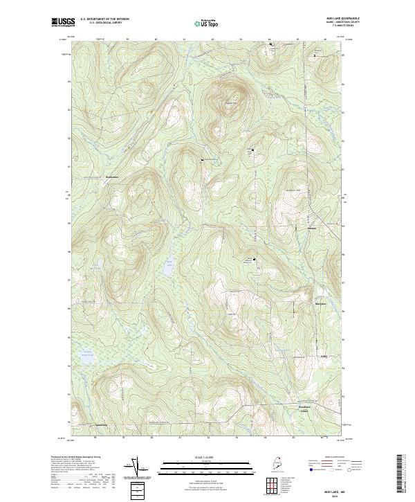 US Topo 7.5-minute map for Mud Lake ME