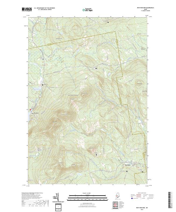 US Topo 7.5-minute map for New Vineyard ME