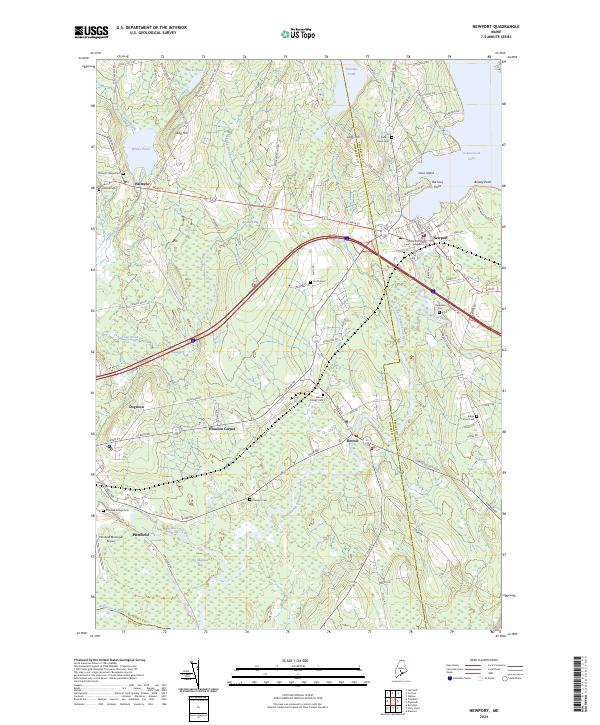 US Topo 7.5-minute map for Newport ME