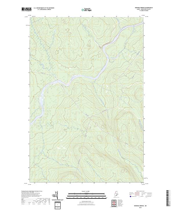 US Topo 7.5-minute map for Ninemile Bridge ME