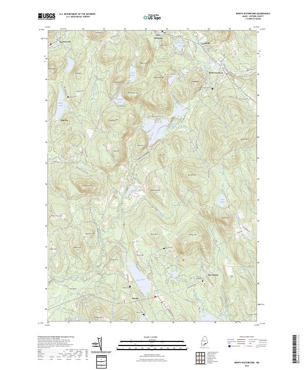 US Topo 7.5-minute map for North Waterford ME