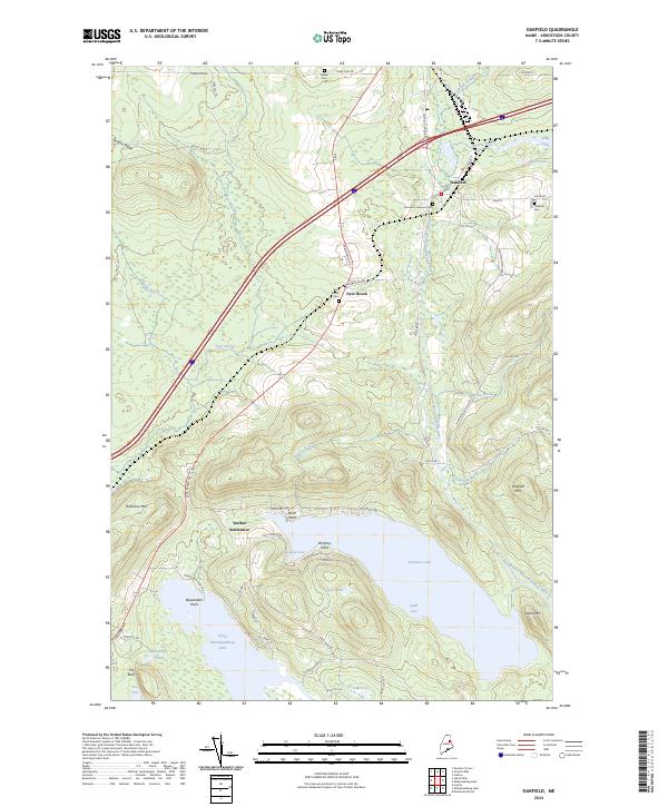 US Topo 7.5-minute map for Oakfield ME