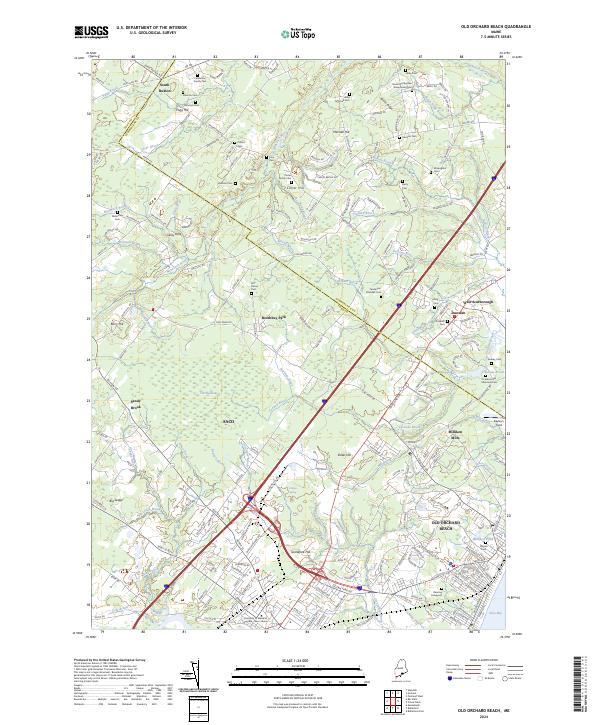 US Topo 7.5-minute map for Old Orchard Beach ME