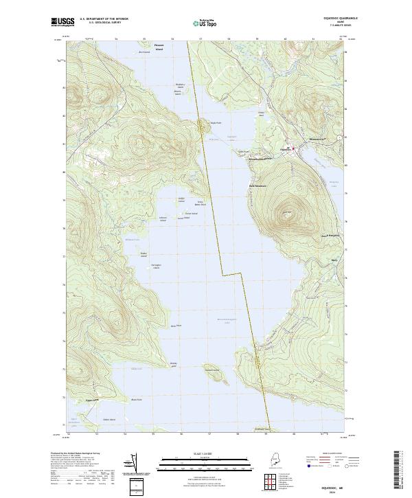 US Topo 7.5-minute map for Oquossoc ME