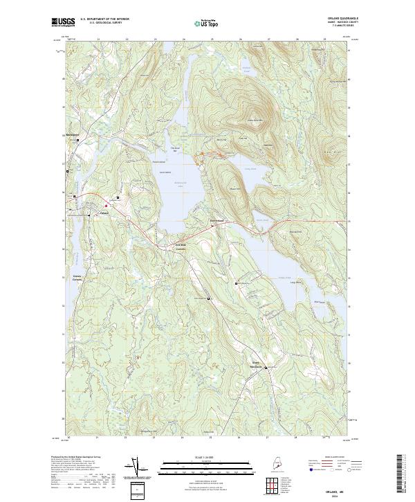 US Topo 7.5-minute map for Orland ME