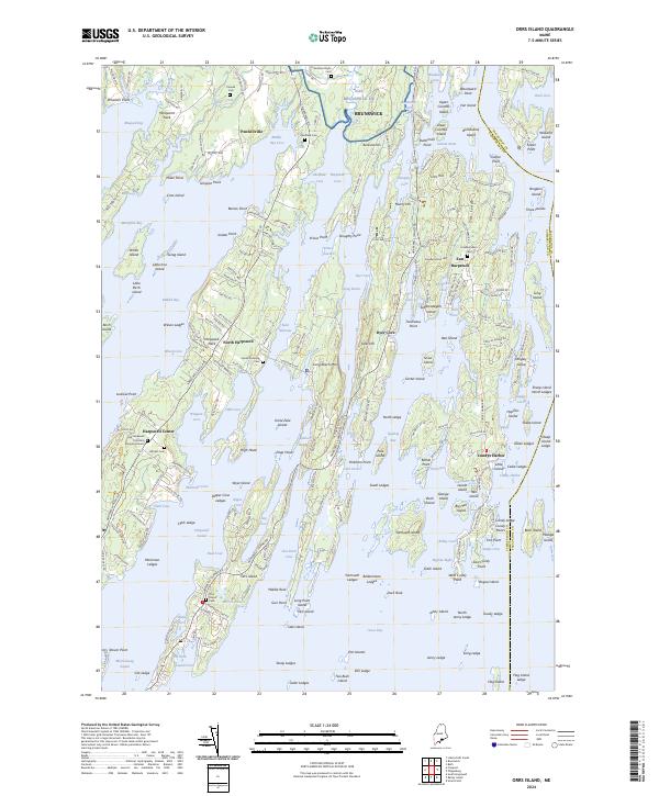 US Topo 7.5-minute map for Orrs Island ME