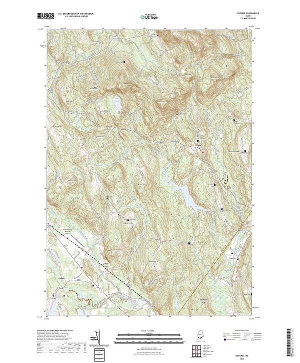 US Topo 7.5-minute map for Oxford ME