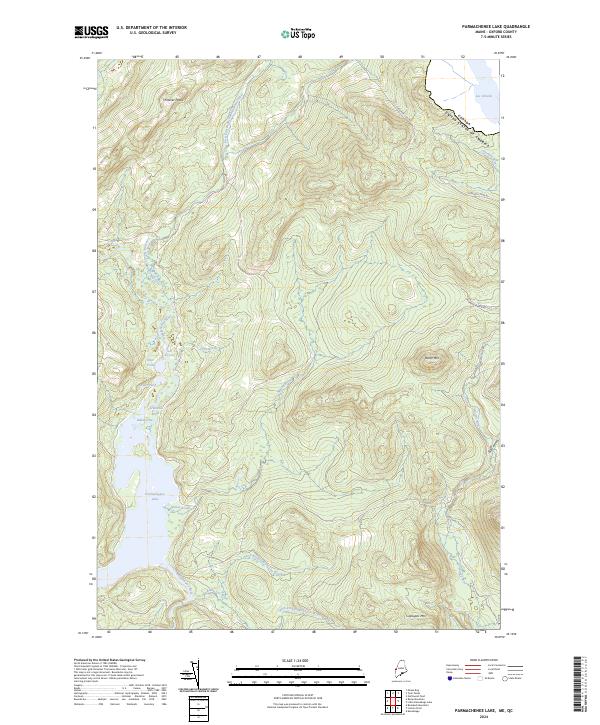 US Topo 7.5-minute map for Parmachenee Lake MEQC