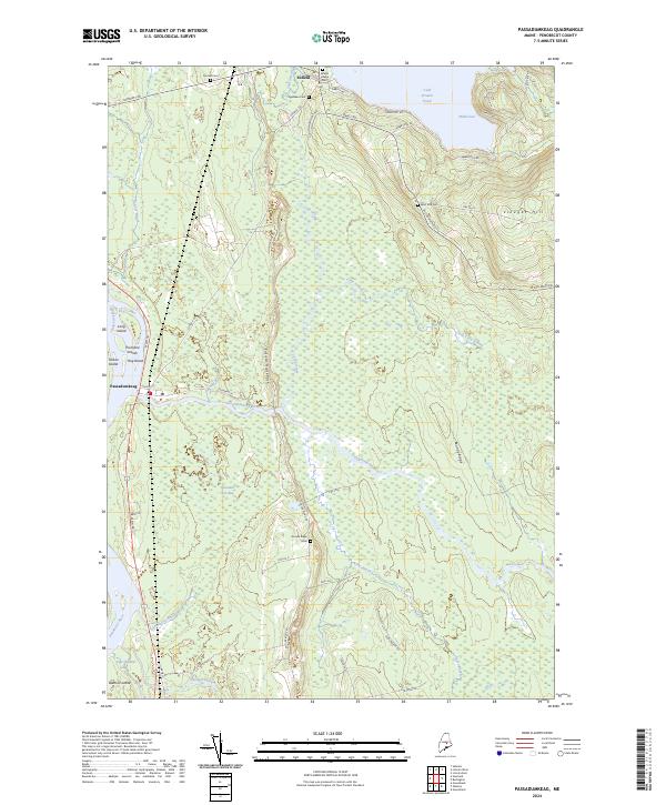 US Topo 7.5-minute map for Passadumkeag ME