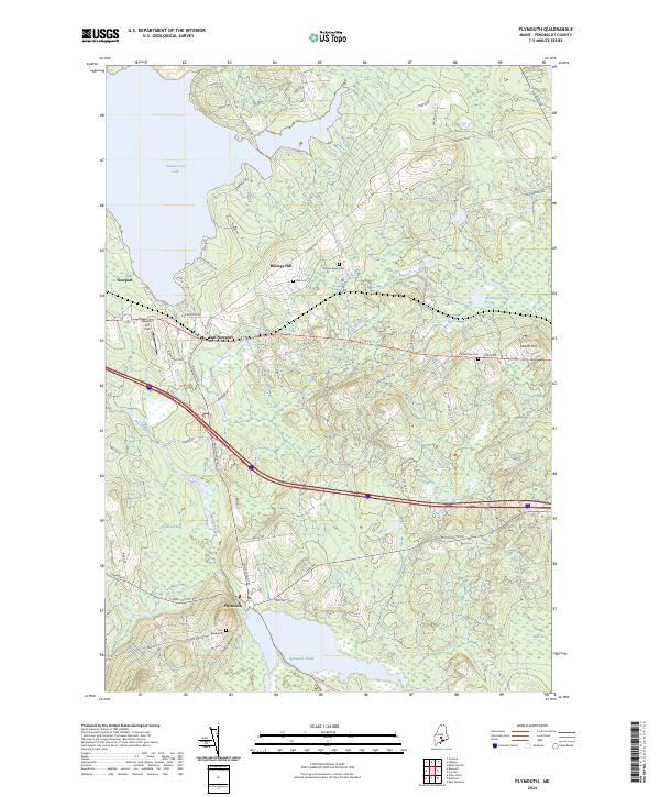 US Topo 7.5-minute map for Plymouth ME