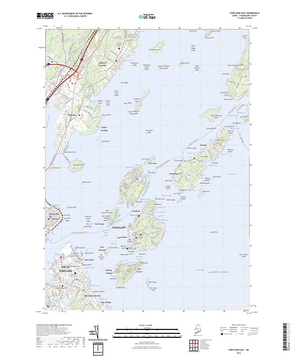 US Topo 7.5-minute map for Portland East ME