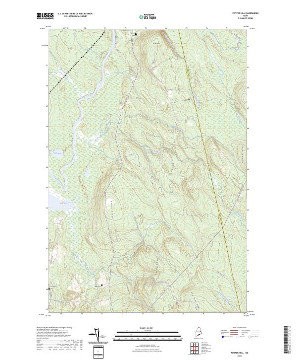 US Topo 7.5-minute map for Potter Hill ME