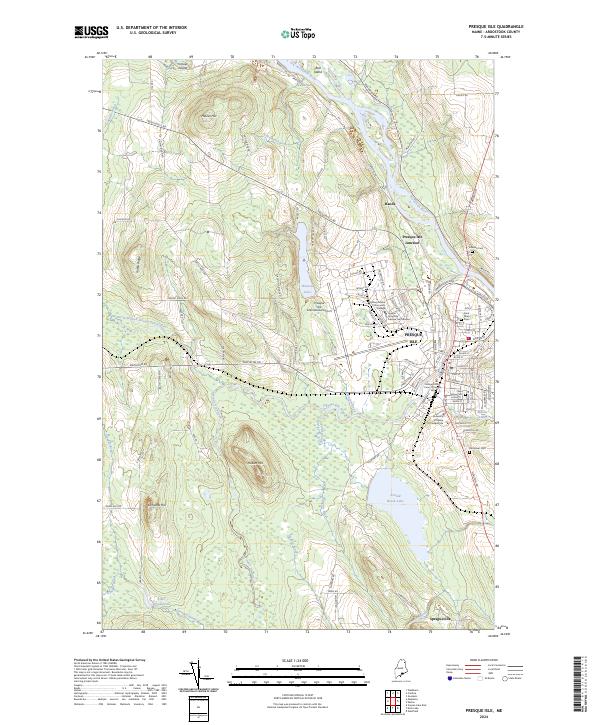 US Topo 7.5-minute map for Presque Isle ME