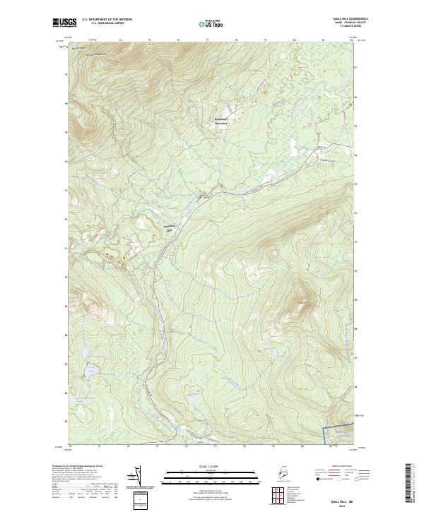 US Topo 7.5-minute map for Quill Hill ME