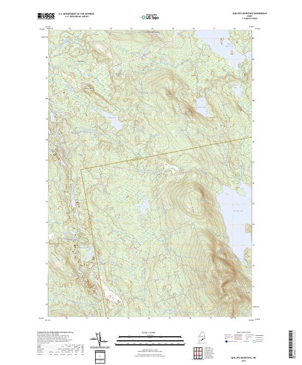 US Topo 7.5-minute map for Quillpig Mountain ME