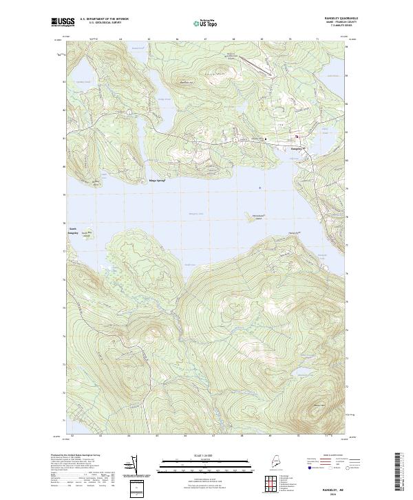 US Topo 7.5-minute map for Rangeley ME