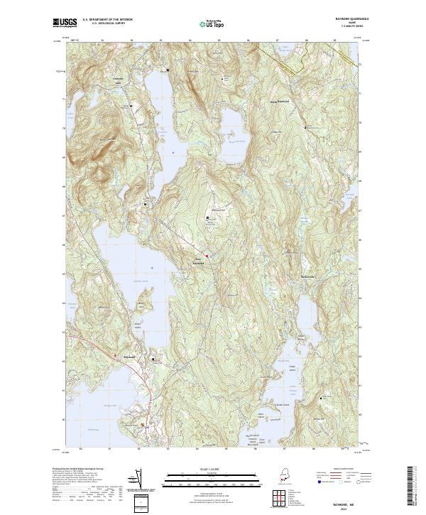 US Topo 7.5-minute map for Raymond ME