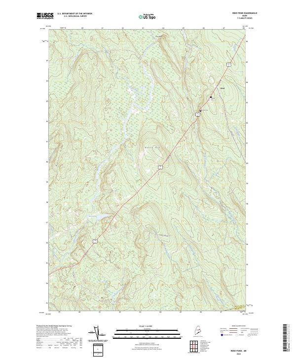 US Topo 7.5-minute map for Reed Pond ME