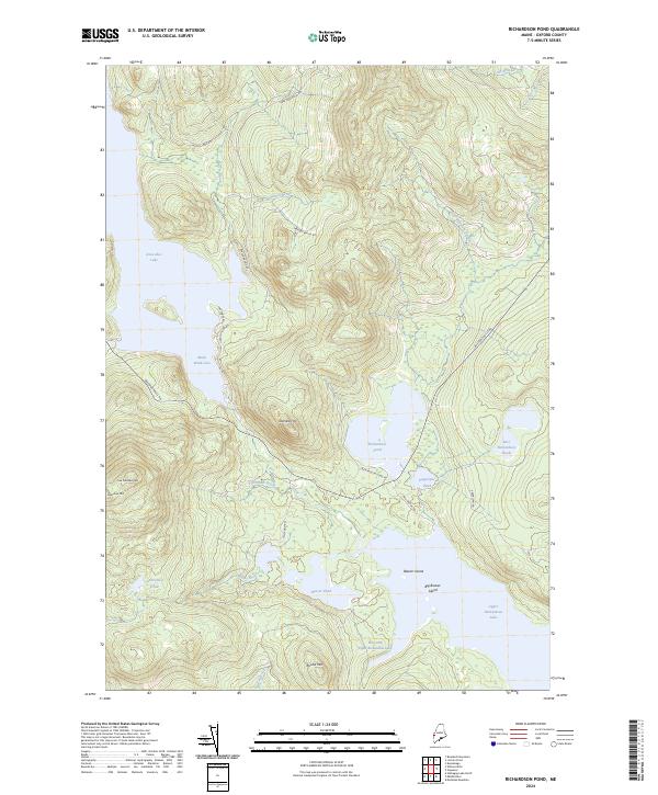 US Topo 7.5-minute map for Richardson Pond ME