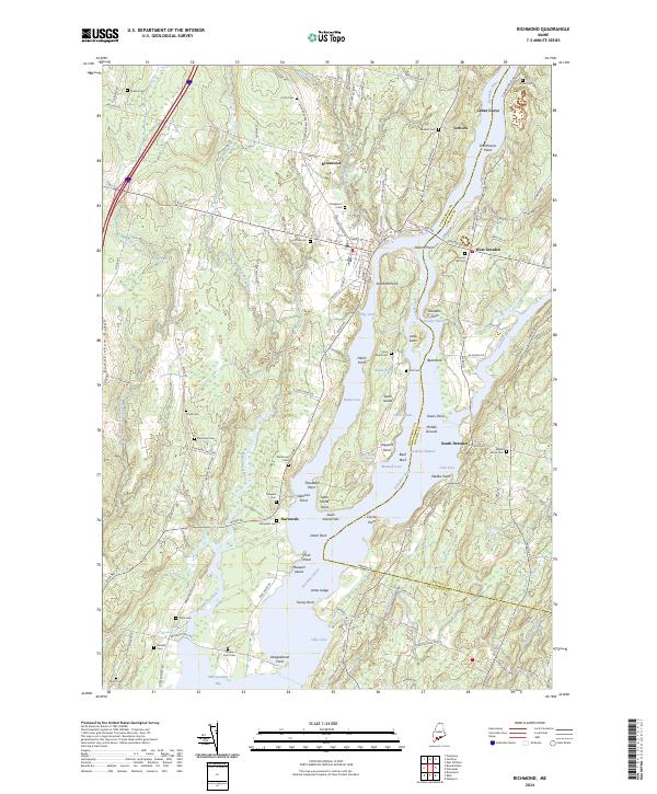 US Topo 7.5-minute map for Richmond ME