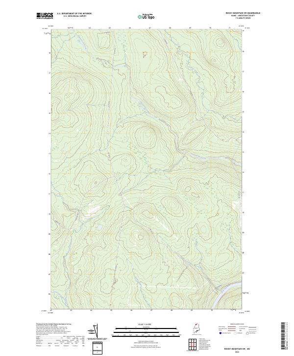 US Topo 7.5-minute map for Rocky Mountain SW ME