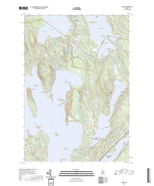 US Topo 7.5-minute map for Rome ME