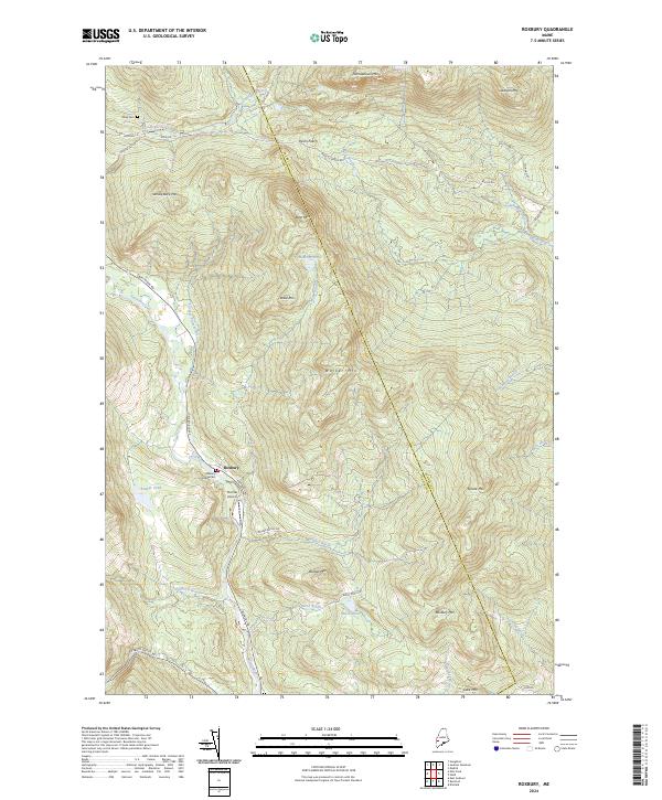 US Topo 7.5-minute map for Roxbury ME