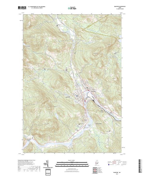 US Topo 7.5-minute map for Rumford ME