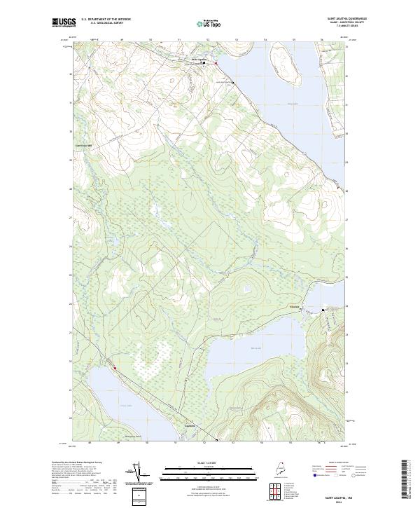 US Topo 7.5-minute map for Saint Agatha ME