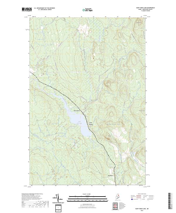 US Topo 7.5-minute map for Saint Croix Lake ME