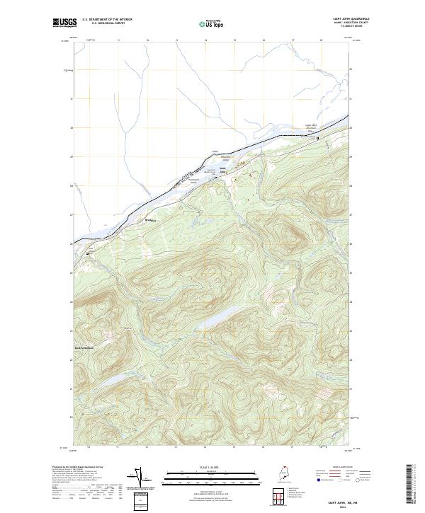 US Topo 7.5-minute map for Saint John MENB