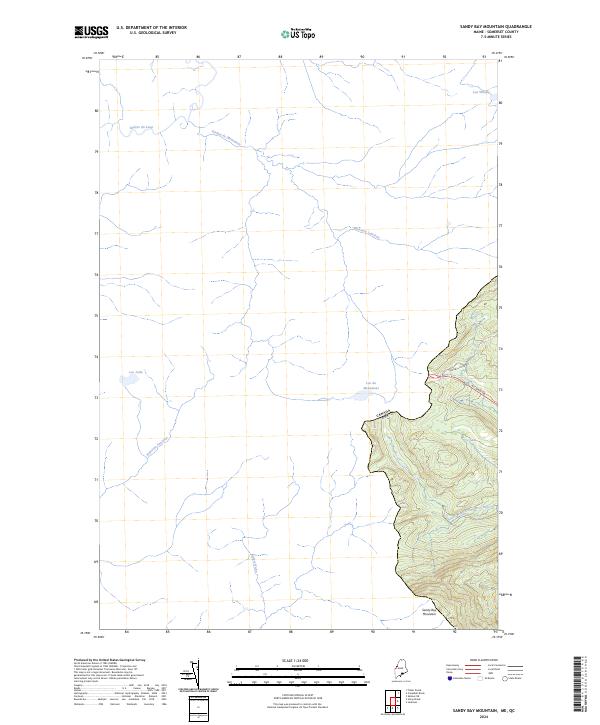 US Topo 7.5-minute map for Sandy Bay Mountain MEQC