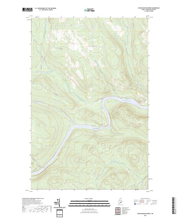 US Topo 7.5-minute map for Schoolhouse Rapids ME