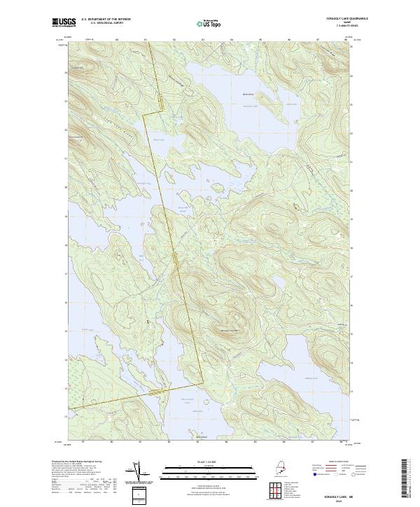 US Topo 7.5-minute map for Scraggly Lake ME