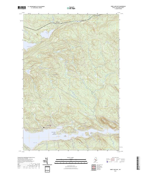 US Topo 7.5-minute map for Sebec Lake East ME