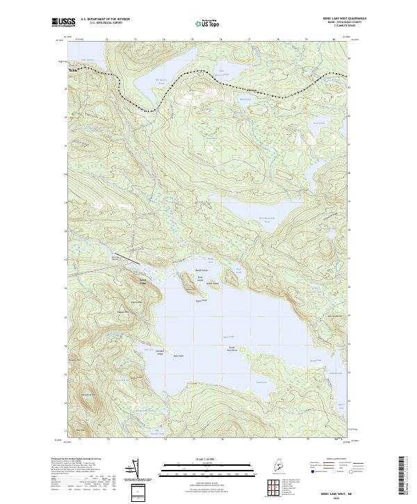 US Topo 7.5-minute map for Sebec Lake West ME