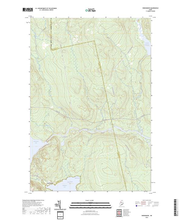 US Topo 7.5-minute map for Seboomook ME