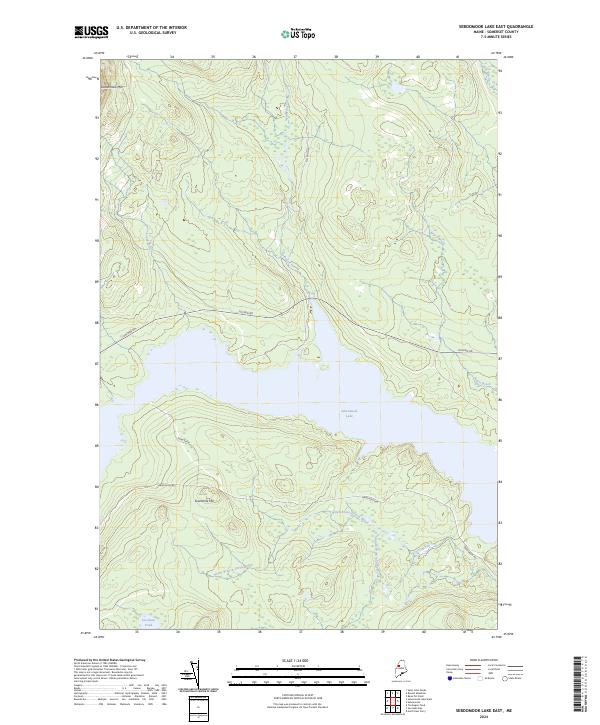 US Topo 7.5-minute map for Seboomook Lake East ME