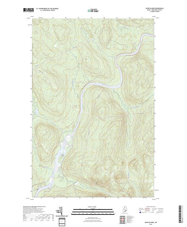 US Topo 7.5-minute map for Seven Islands ME