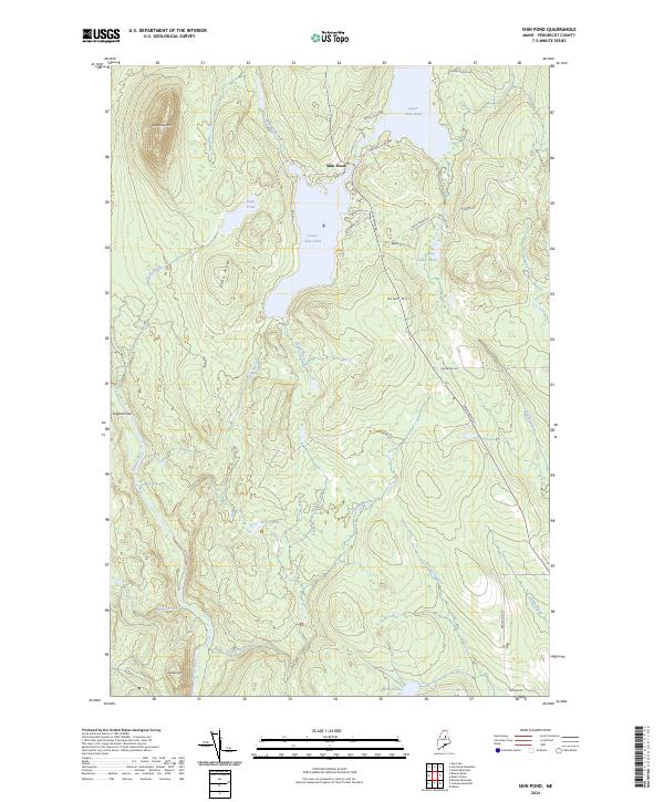 US Topo 7.5-minute map for Shin Pond ME