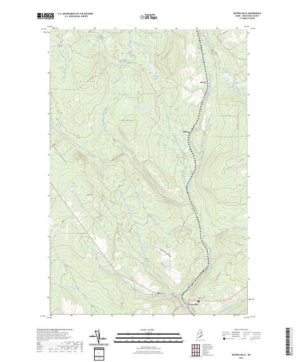 US Topo 7.5-minute map for Smyrna Mills ME